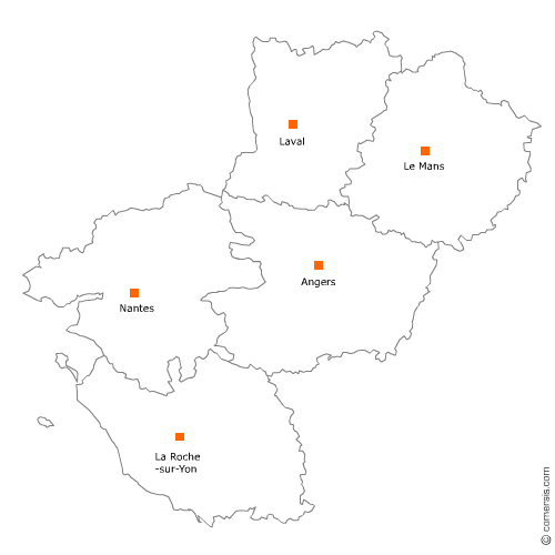 carte des photographes de la région Pays de la Loire